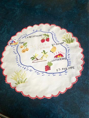 napperon broderie île de la Réunion