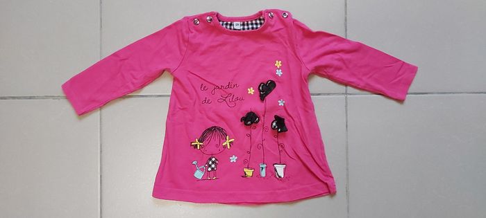 Tshirt manche longue Le jardin de Lilou 12 mois
