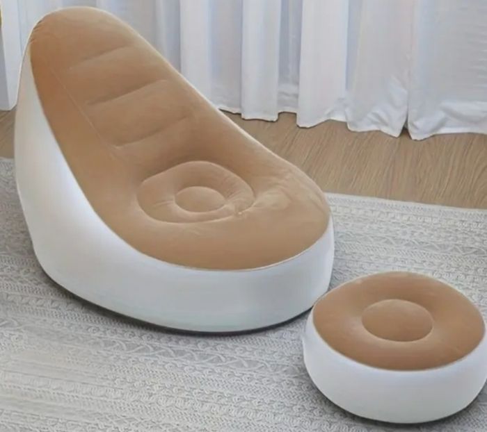Fauteuil avec repose pied/pouf