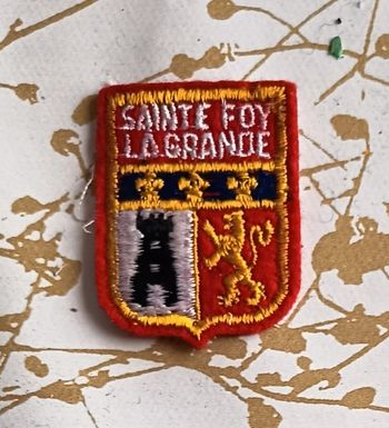 Écusson / blason à coudre ville de Ste Foy La Grande