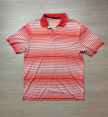 Polo rayé Nike Golf rouge et blanc - Taille L