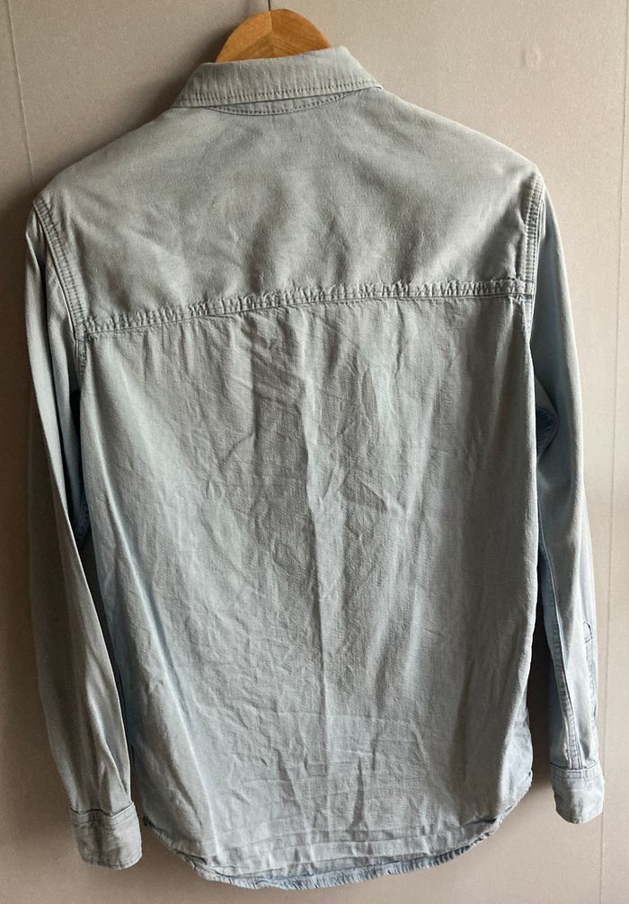 chemise aspect jean délavé - photo numéro 2