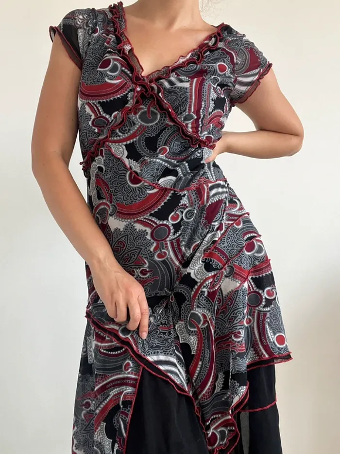 Robe y2k longue à motifs taille L 💃🏻