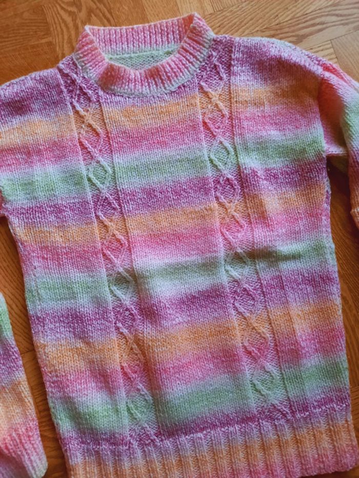 Pull hiver maille coloré L/XL - photo numéro 3