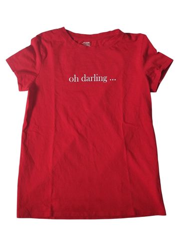 Ter shirt rouge " Oh darling " coton S / 36