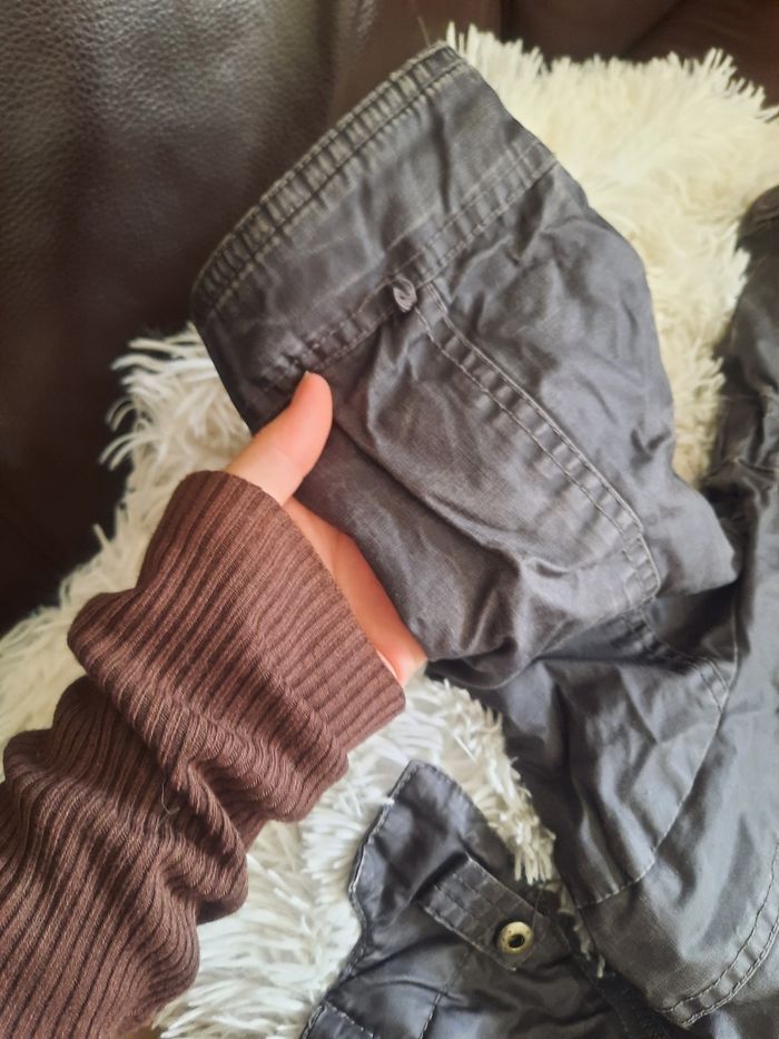 Manteau violet gris capuche - photo numéro 8