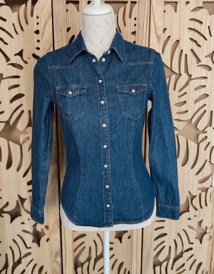 Chemise en Jean Femme, Coupe Cintrée - Taille 34 & Shirt - photo numéro 2