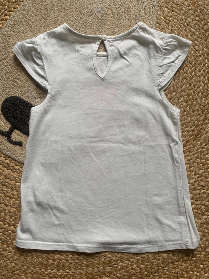 Ensemble t-shirt short coton fleurs blanc rose Kiabi 36 mois 3 ans - photo numéro 3