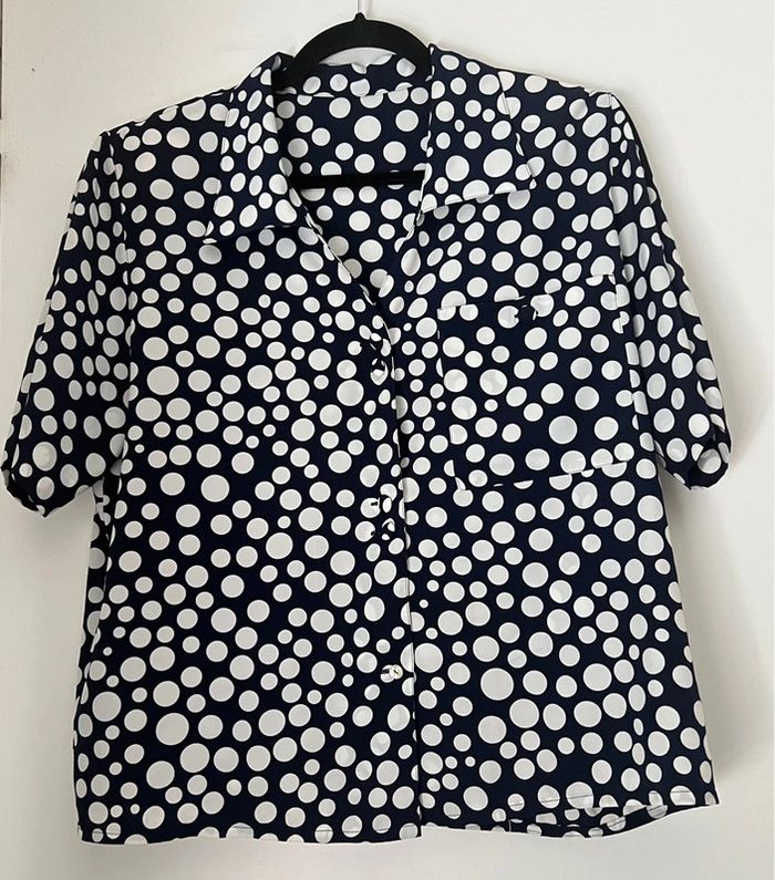 Chemise Rétro Imprimée Pois Taille 46 Burberrys - photo numéro 8