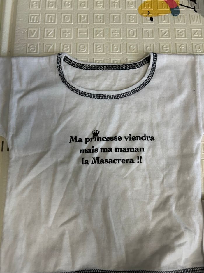Lot tee shirt humoristique bébé 6/9 mois - photo numéro 2