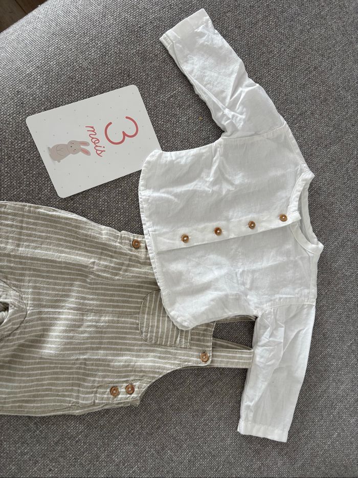 Ensemble salopette t-shirt 3 mois - photo numéro 5