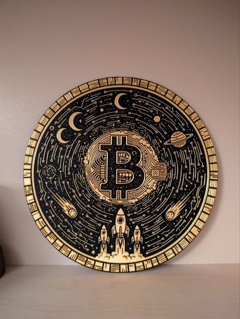 Décoration Bitcoin Espace - Crypto cosmique