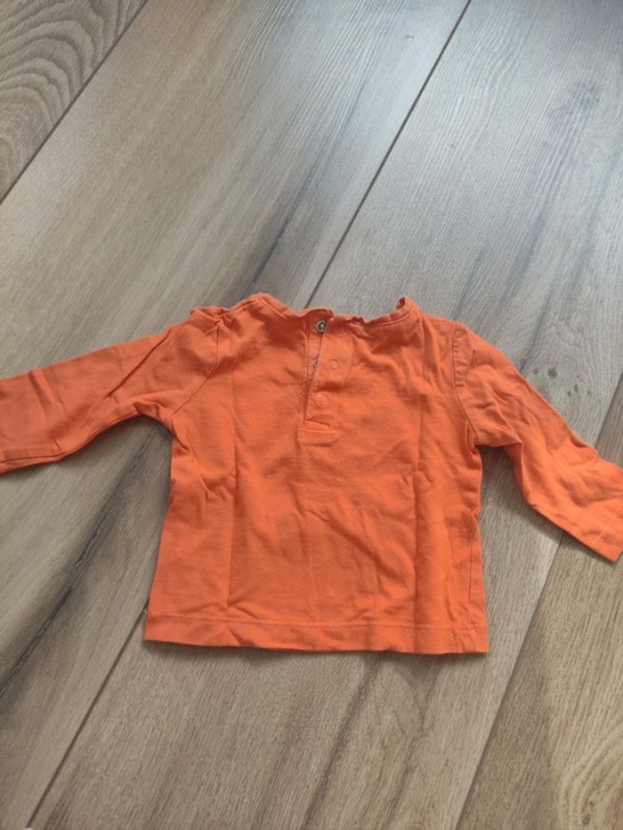 Tee shirt manches longues 3 mois garçon - photo numéro 2