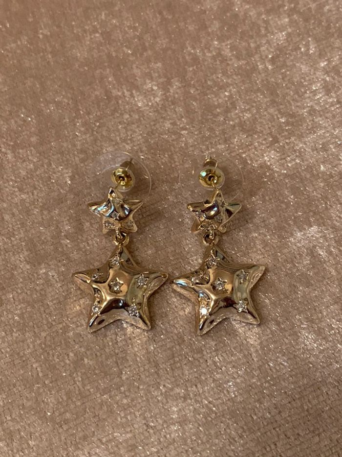 Boucles d’oreilles étoiles pendantes - photo numéro 6