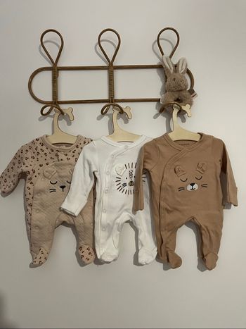Lot 3 pyjamas prématuré