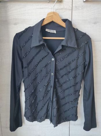 Chemisier noir stretch