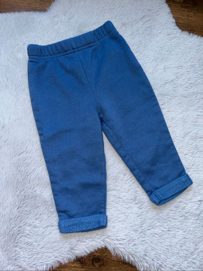 Pantalon souple épais bleu - 12 mois - In Extenso