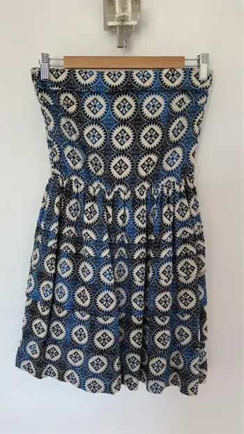 Robe courte bustier été motif wax