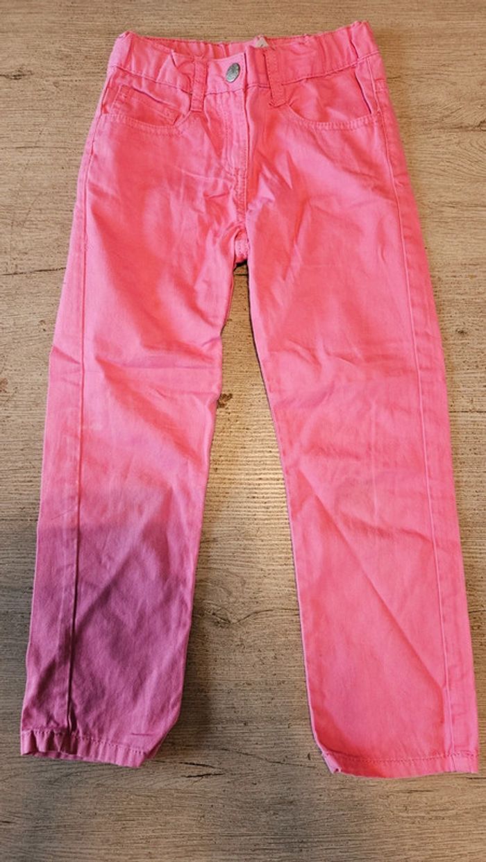 Pantalon rose léger, ajustable à la taille, Lupilu, 6 ans, peu mis - photo numéro 3