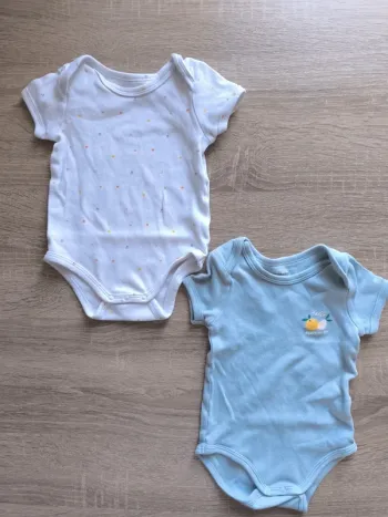 Lot de deux bodies manches courtes Vertbaudet 9 mois