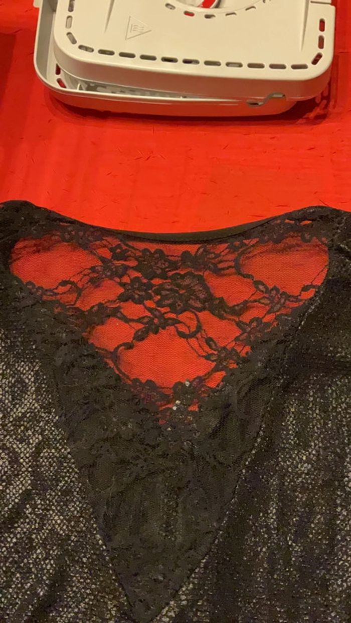 Blouse noire effet léopard (n°27) - photo numéro 3