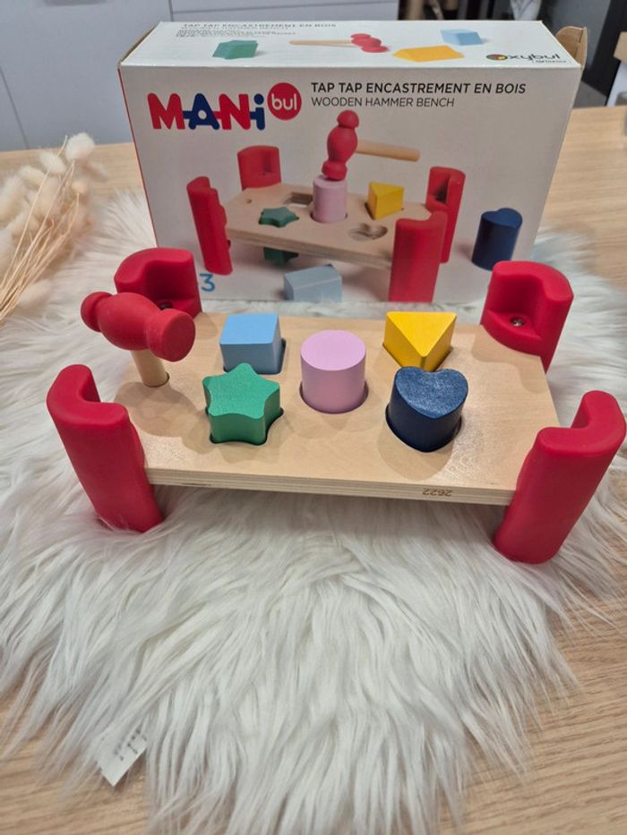 🔨 Jeu d'encastrement en bois avec marteau Oxybul - photo numéro 5