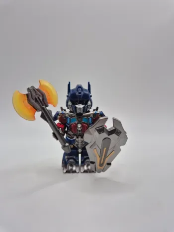 Figurine type lego custom Optimus Prime Transformers avec boîte individuelle et lumière
