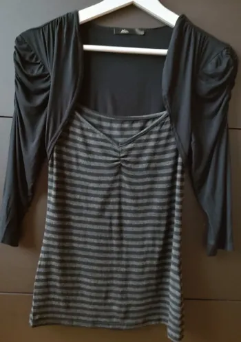 Blouse gris/noir