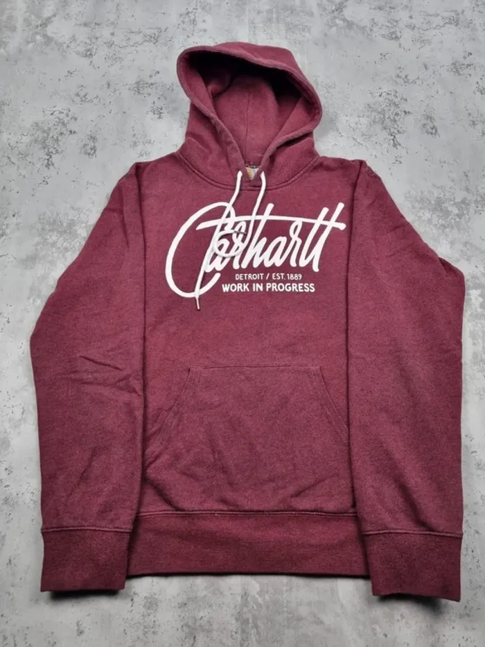 Pull capuche Carhartt WIP bordeaux Taille S - photo numéro 3