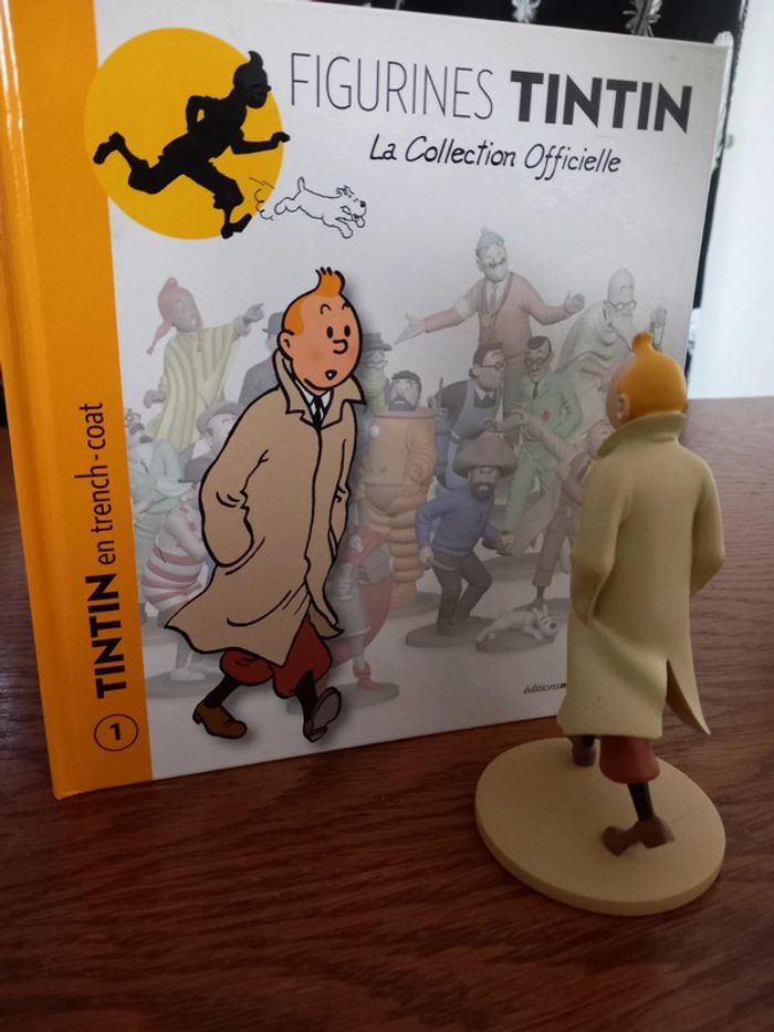 Figurine tintin en trench coat - photo numéro 2