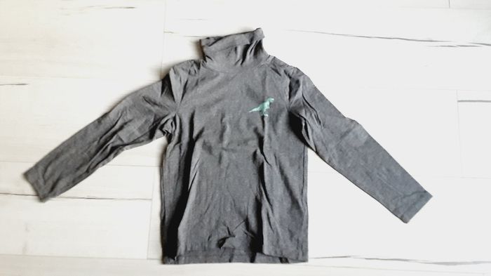 Vêtement garçon tee-shirt manches longues sous-pull gris motif dinosaure T rex Orchestra 6 ans Neuf