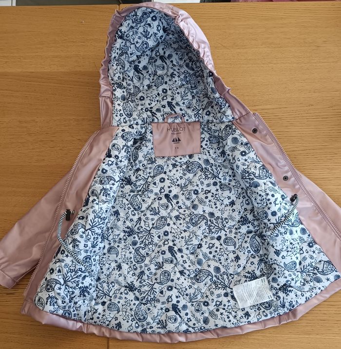 Ciré imperméable matelassé Hublot 3 ans 98 cm rose métallisé fille - photo numéro 6