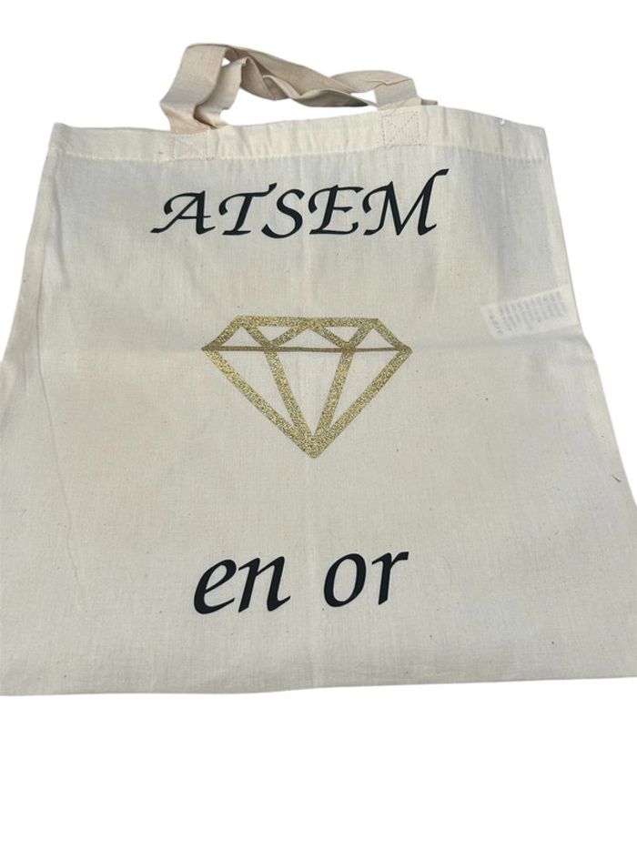 Tote bag ATSEM en or