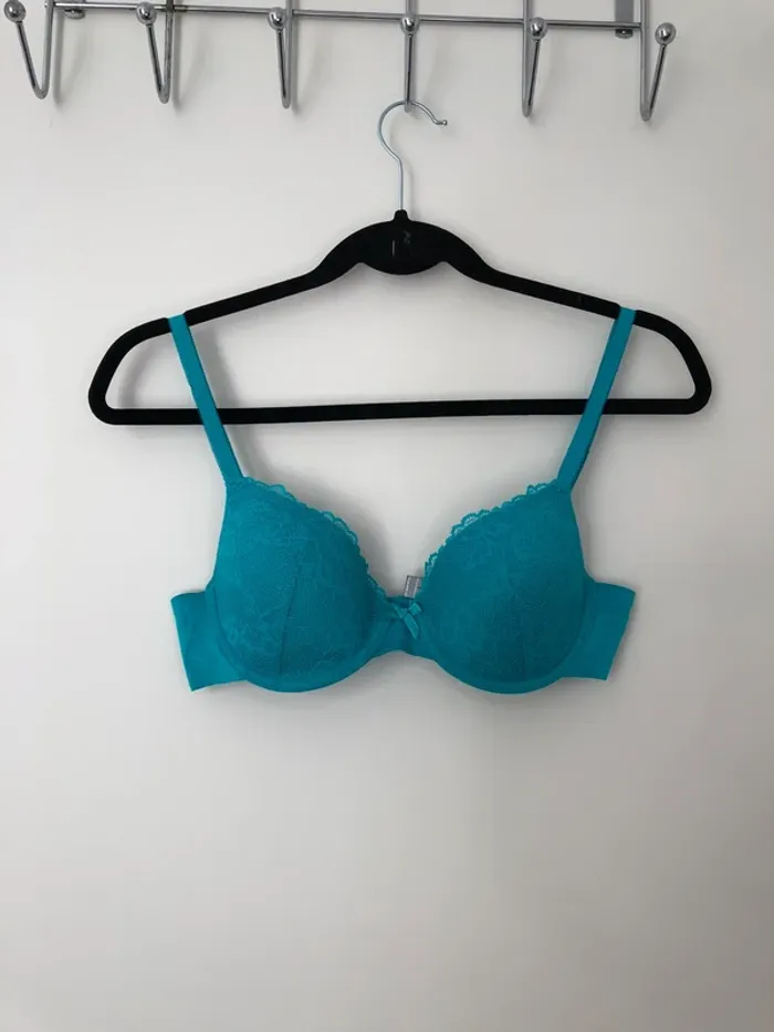 Soutien-gorge bleu turquoise 90C Etam numéro 5 naturel ou ampli classique - photo numéro 9