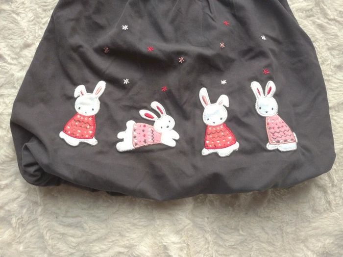 Robe boule doublée Fille 3 mois les petits lapins et les étoiles - photo numéro 4