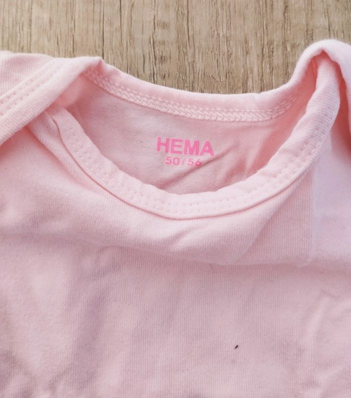 Body manches courtes fille rose taille 50/56 Hema - photo numéro 2