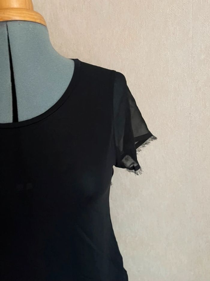 Top bi-matière fluide blouse t shirt 36 - photo numéro 5