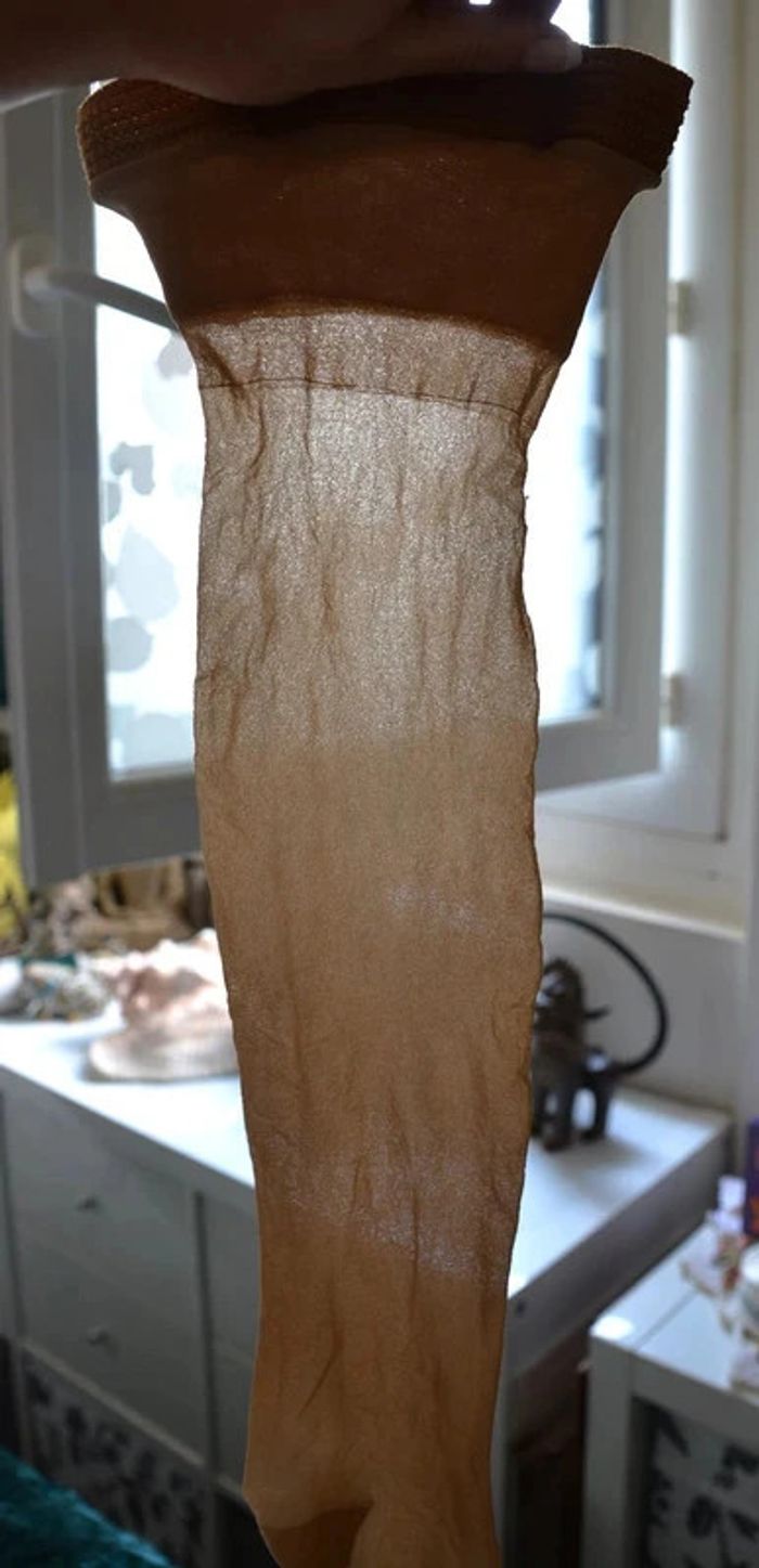 bas autofixant beige taille M - photo numéro 5
