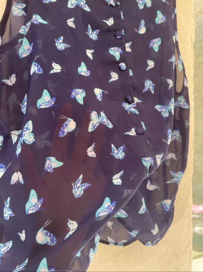 Haut bleu transparent - photo numéro 4