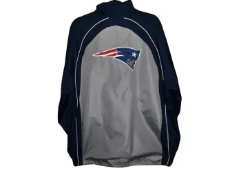Veste NFL New England Patriots XXL Coupe-Vent Vintage Logo Dos Brodé Oversize US