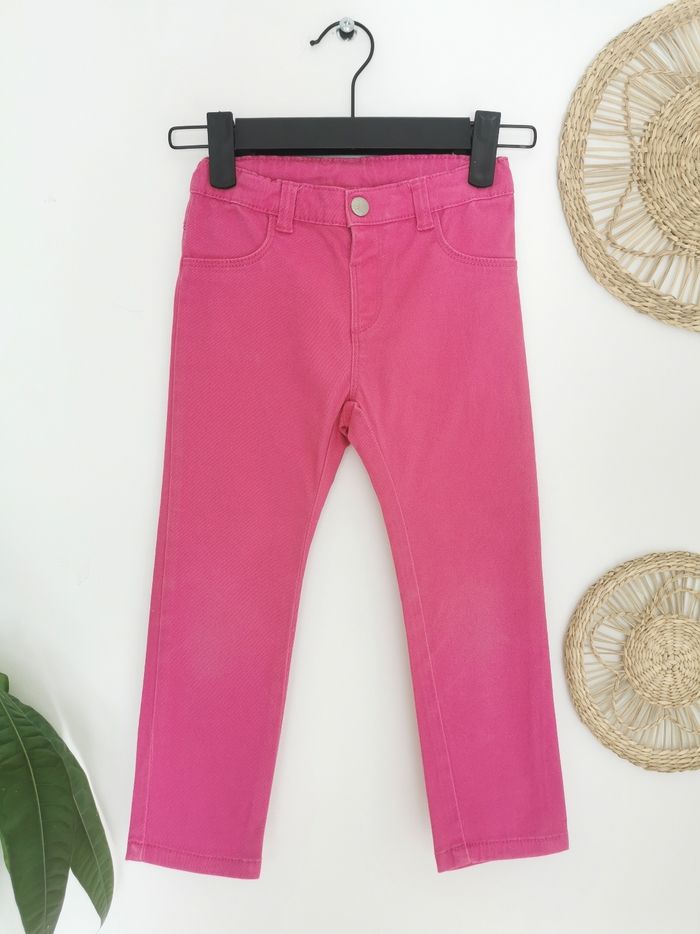 Pantalon jean rose fuschia Z Grain de blé 36 Mois