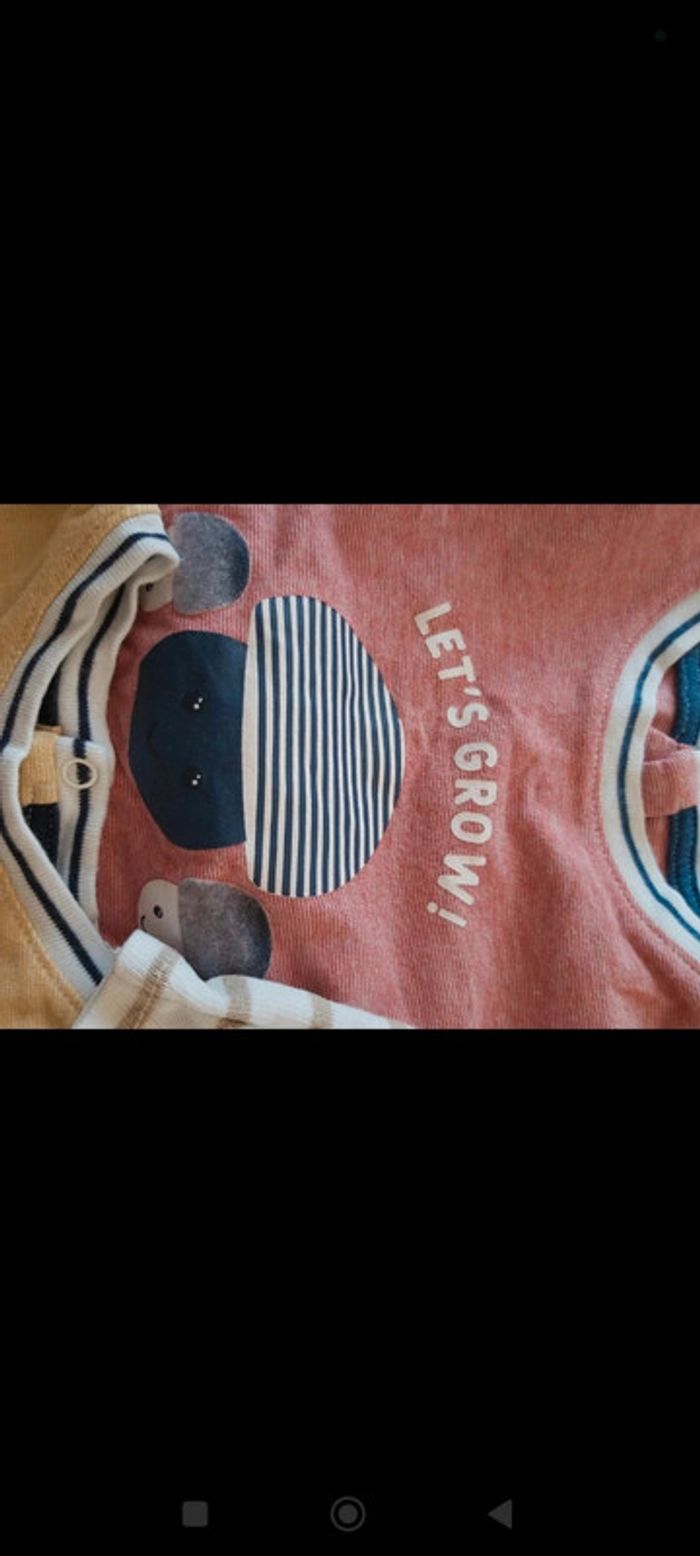 Lot tee shirt manches longues 6mois - photo numéro 4