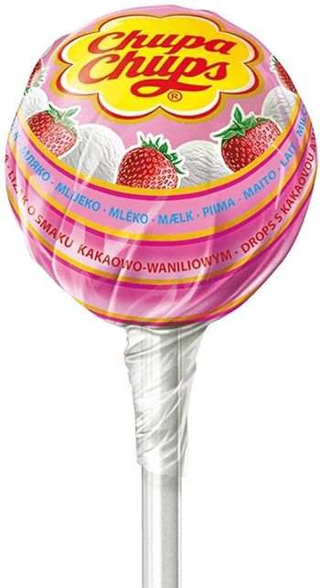 Lot de 2 sucettes chupa chup lait de fraises