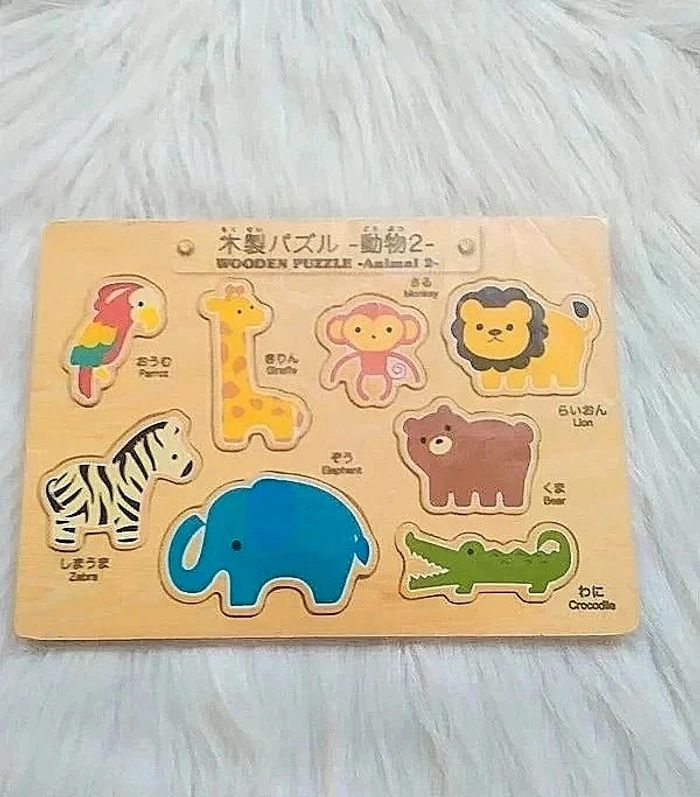 Puzzle bébé en bois : les animaux - photo numéro 2