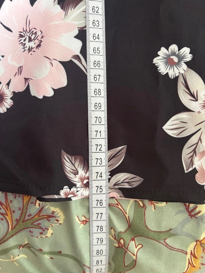 Tunique/nuisette motif floral vintage et dos nu avec papillon dentelle 3XL 46 - photo numéro 6