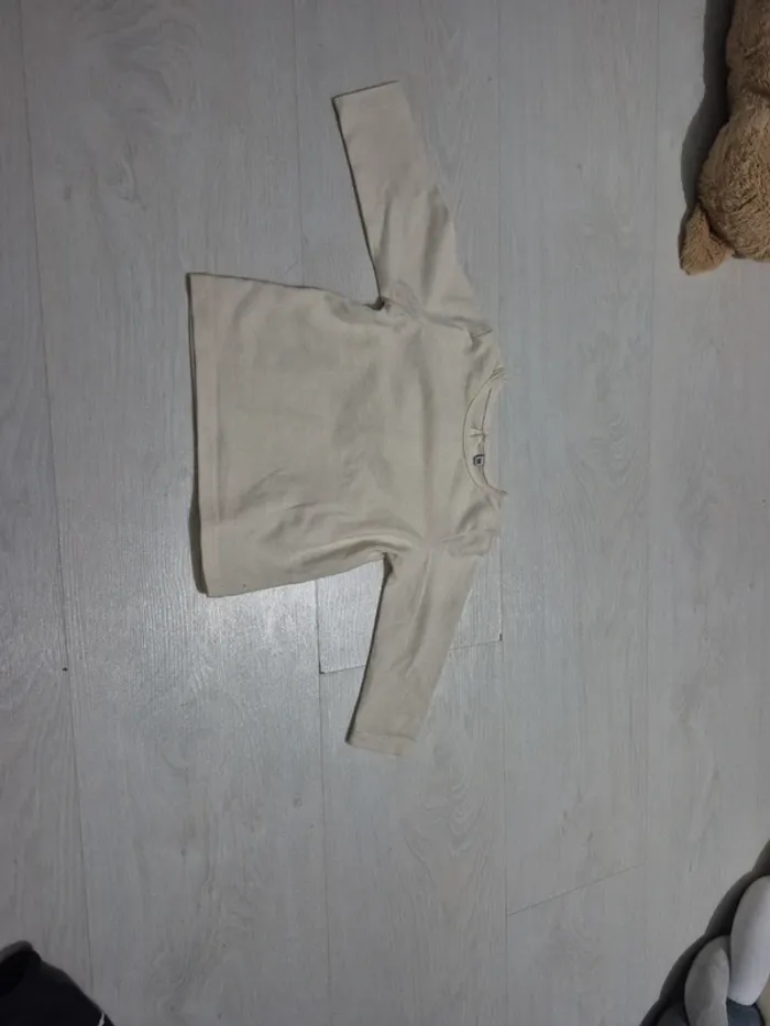 T-shirt manches longues crème