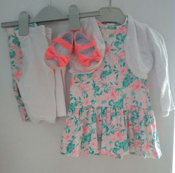 Ensemble 5 Pièces Bébé Fille Grain De Blé 12 Mois #look