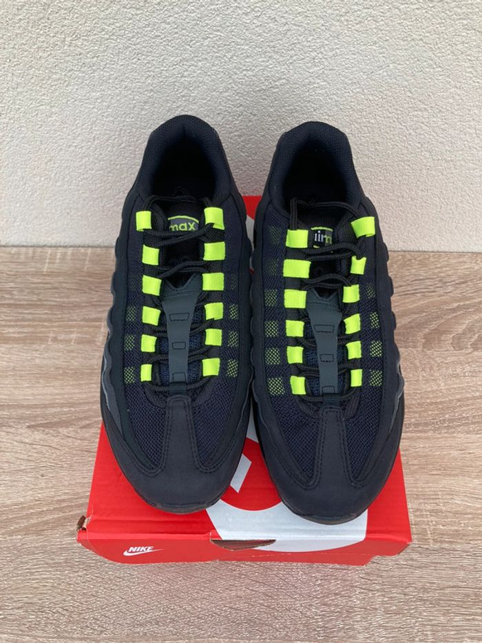 Baskets Basses Nike Air Max 95 Black Néon vert Fluo - Taille 40 - photo numéro 5
