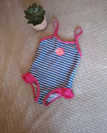 Maillot de bain 18 mois à rayures poisson