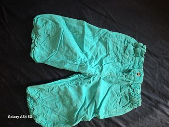 Pantalon hiver ample bleu turquoise 9mois